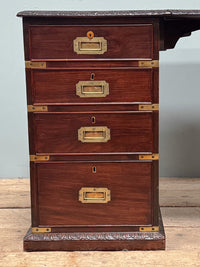 A Mid 19th Century Padouk Campaign Desk