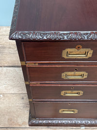 A Mid 19th Century Padouk Campaign Desk