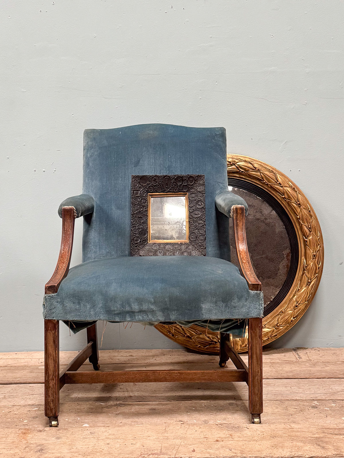 A Late 19th Century Mahogany Gainsborough Chair