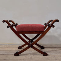 A Pair of Regency Oak X Frame Stools