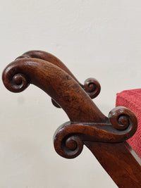 A Pair of Regency Oak X Frame Stools