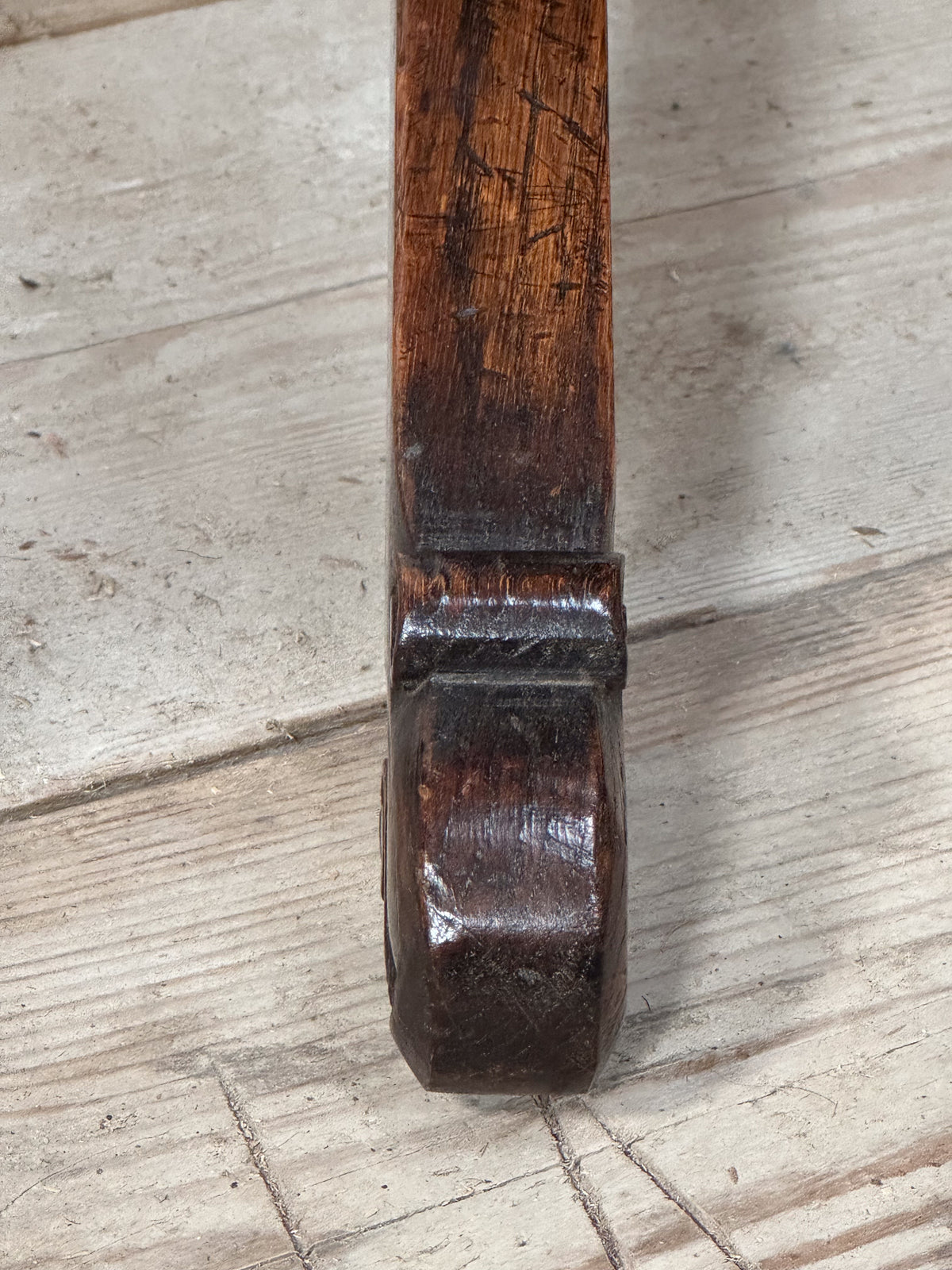 A Pair of Regency Oak X Frame Stools