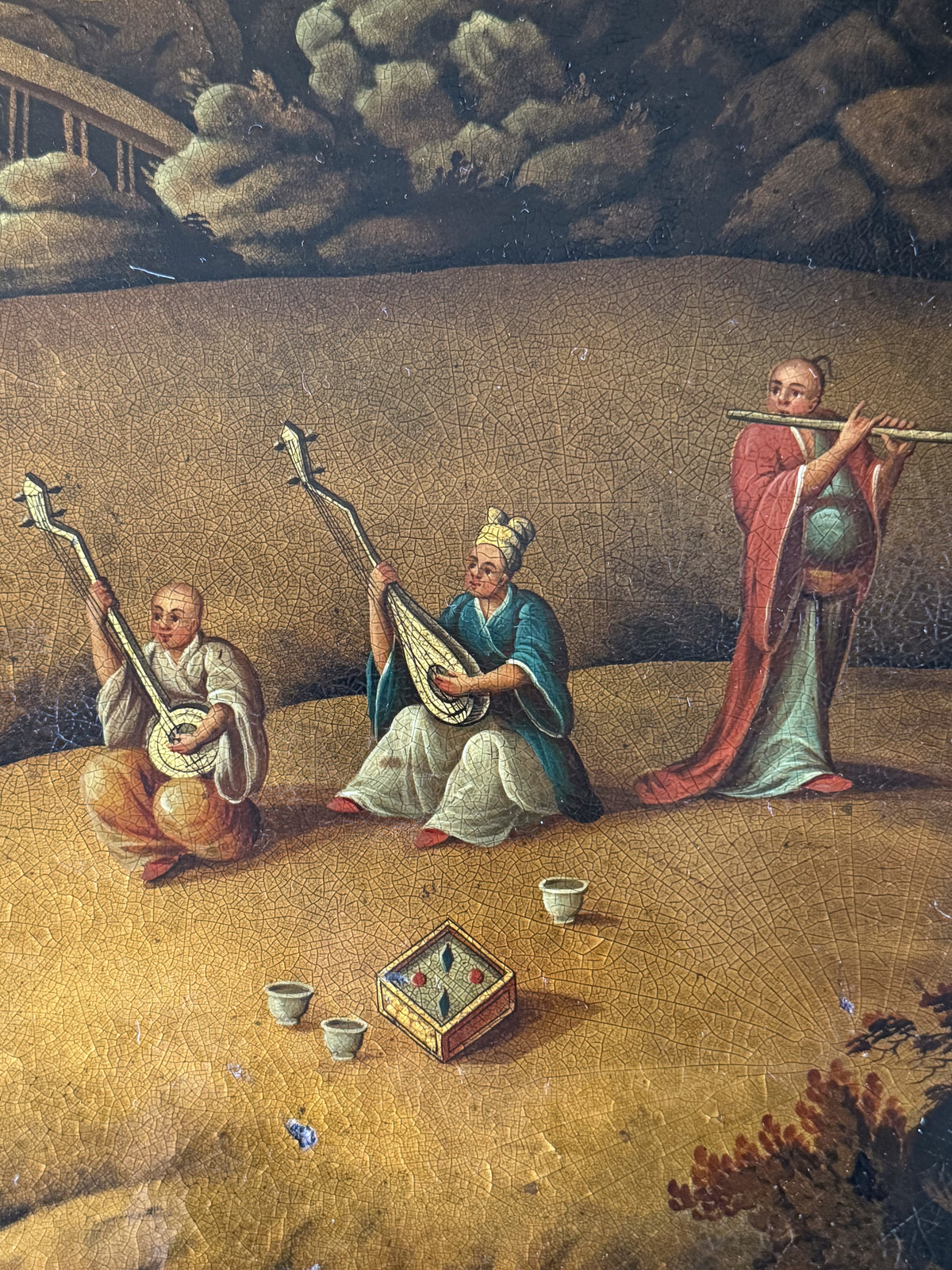 An Exceptional Regency Japanned Tray on Stand