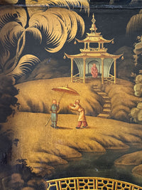 An Exceptional Regency Japanned Tray on Stand