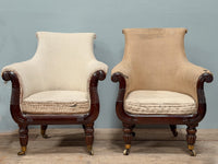 A Matched Pair of Regency Rosewood Library Chairs