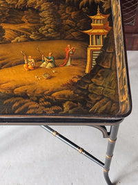 An Exceptional Regency Japanned Tray on Stand
