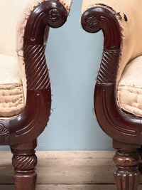 A Matched Pair of Regency Rosewood Library Chairs