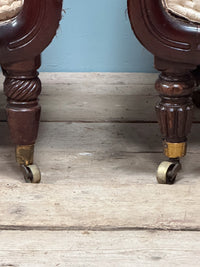 A Matched Pair of Regency Rosewood Library Chairs
