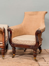 A Matched Pair of Regency Rosewood Library Chairs