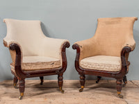 A Matched Pair of Regency Rosewood Library Chairs