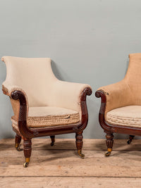 A Matched Pair of Regency Rosewood Library Chairs
