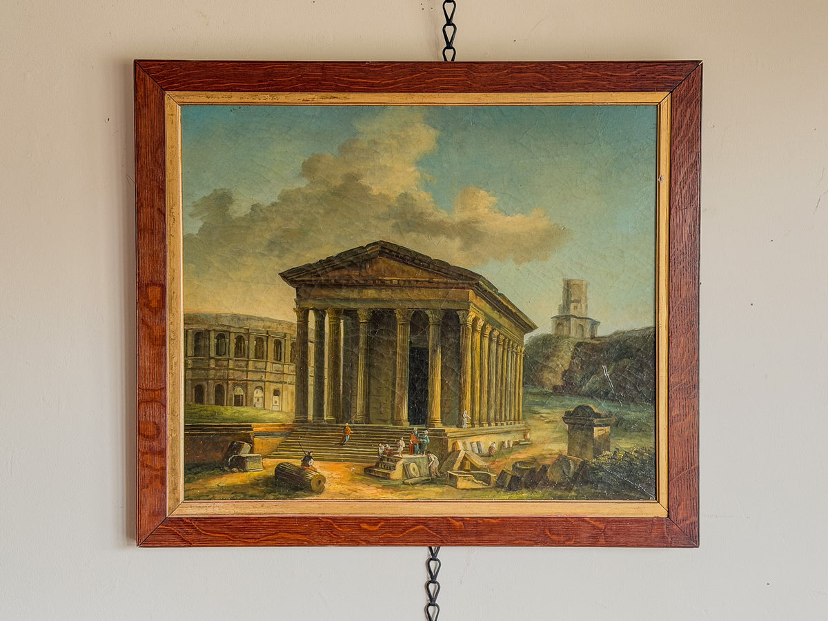 An Early 19th Century Capriccio Oil Painting after Hubert Robert (1733-1808)