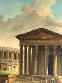 An Early 19th Century Capriccio Oil Painting after Hubert Robert (1733-1808)