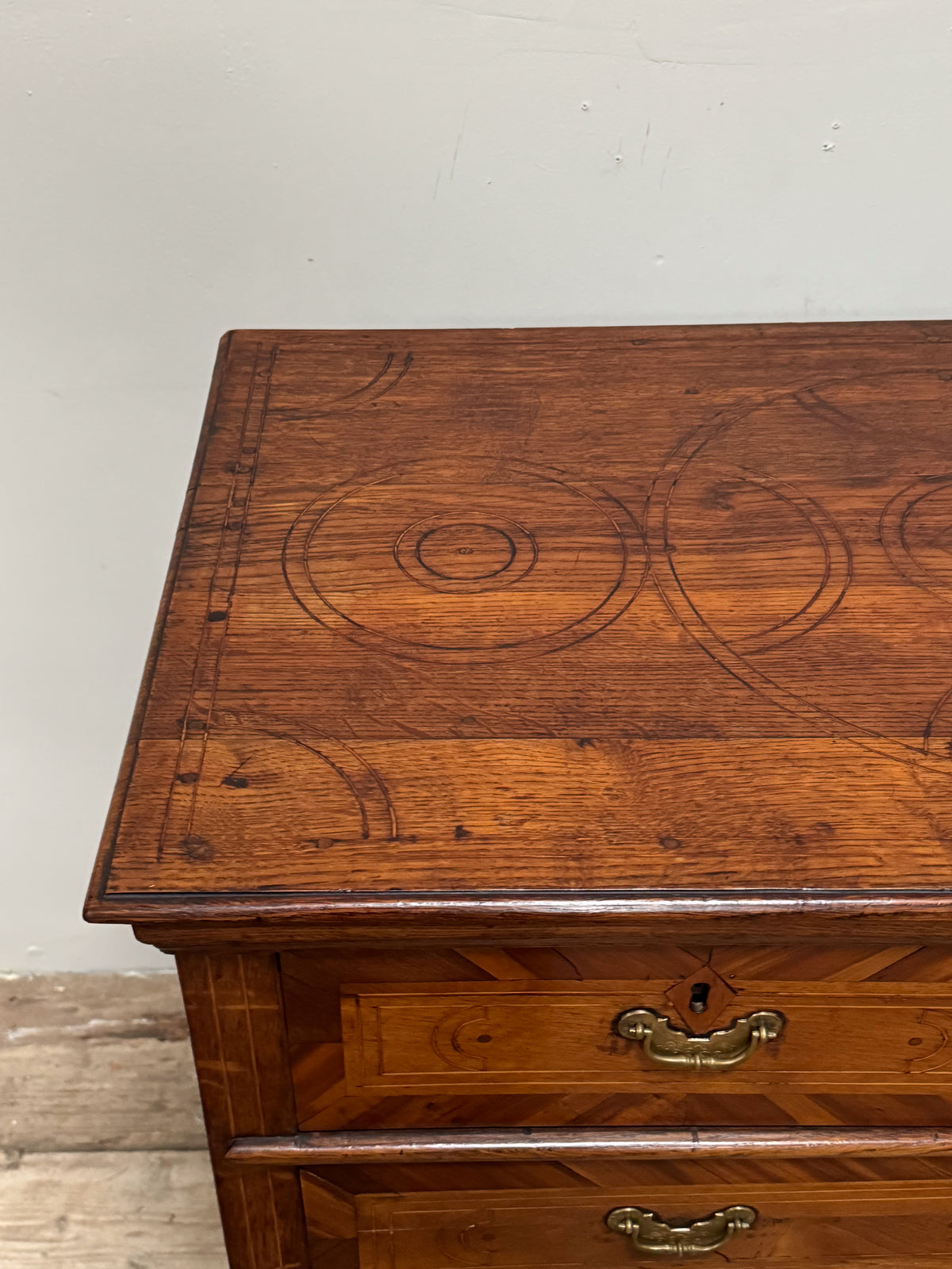 A William & Mary Period Oak Inlaid Chest of Drawers