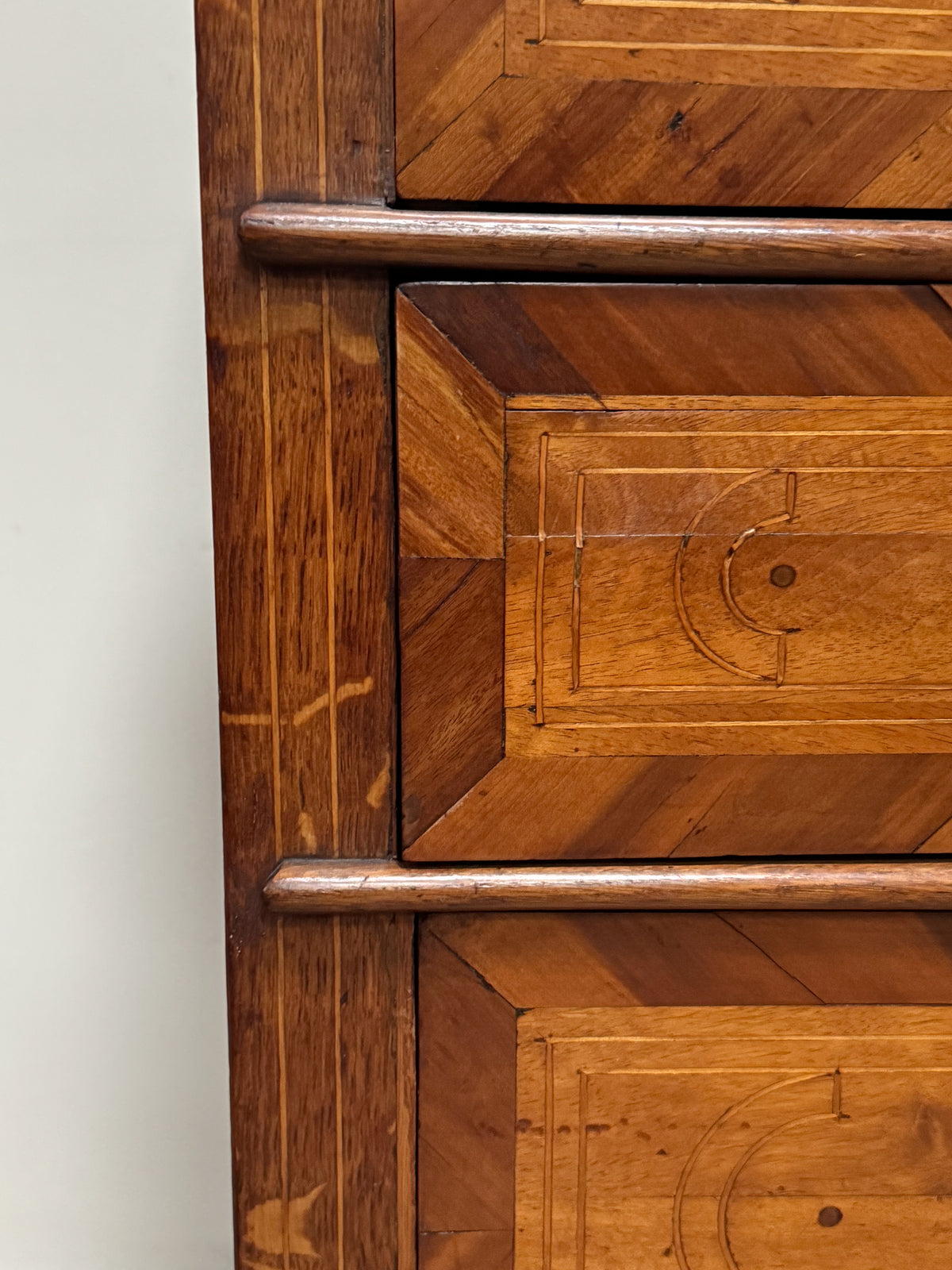 A William & Mary Period Oak Inlaid Chest of Drawers