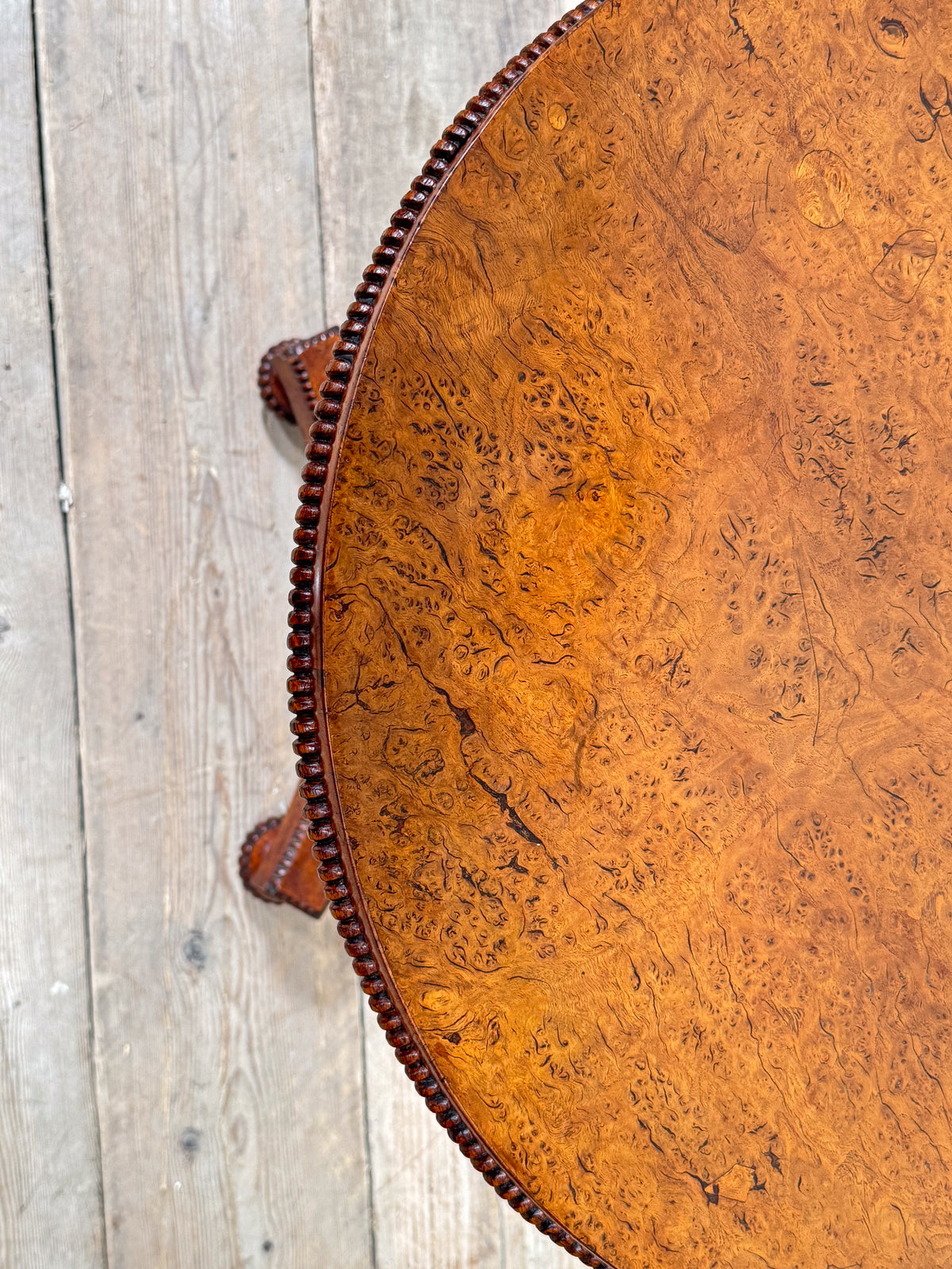 A Regency Burr Elm Pedestal Table