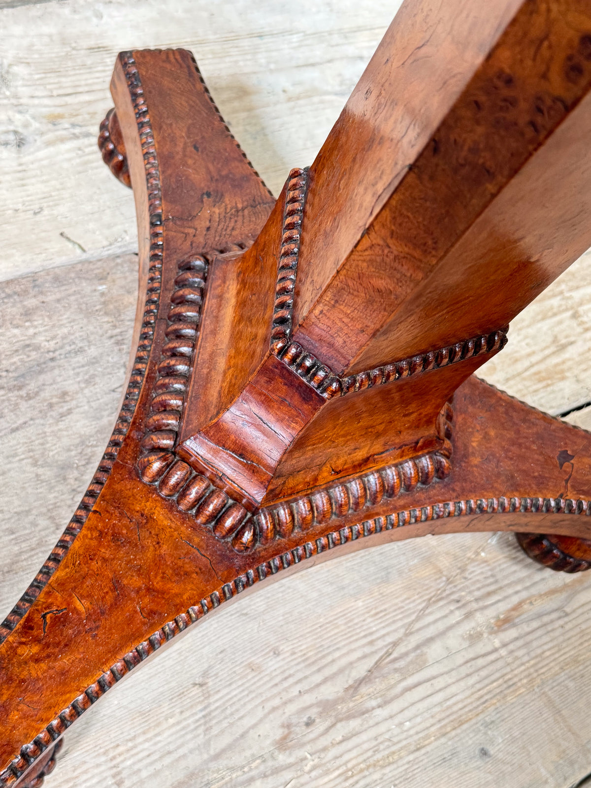 A Regency Burr Elm Pedestal Table