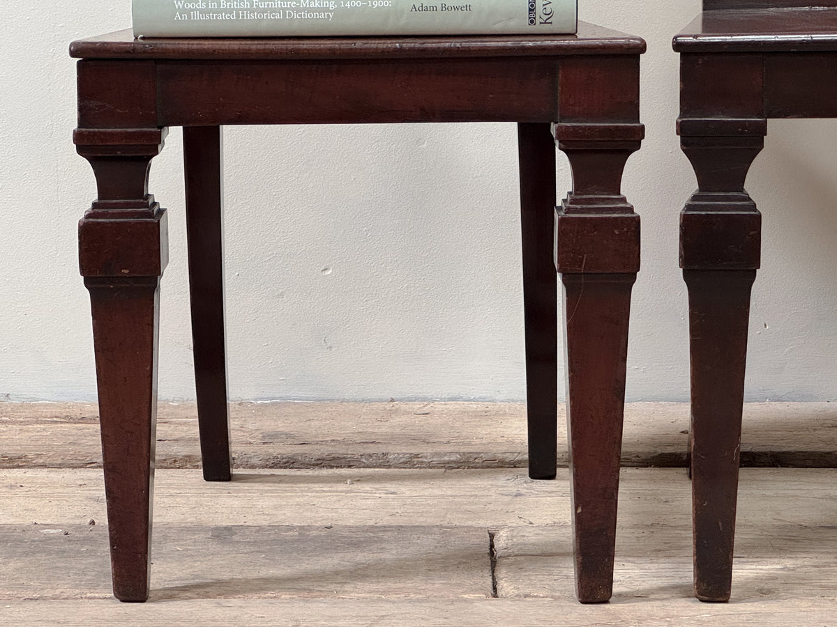 A Pair of Early Regency Mahogany Hall Chairs