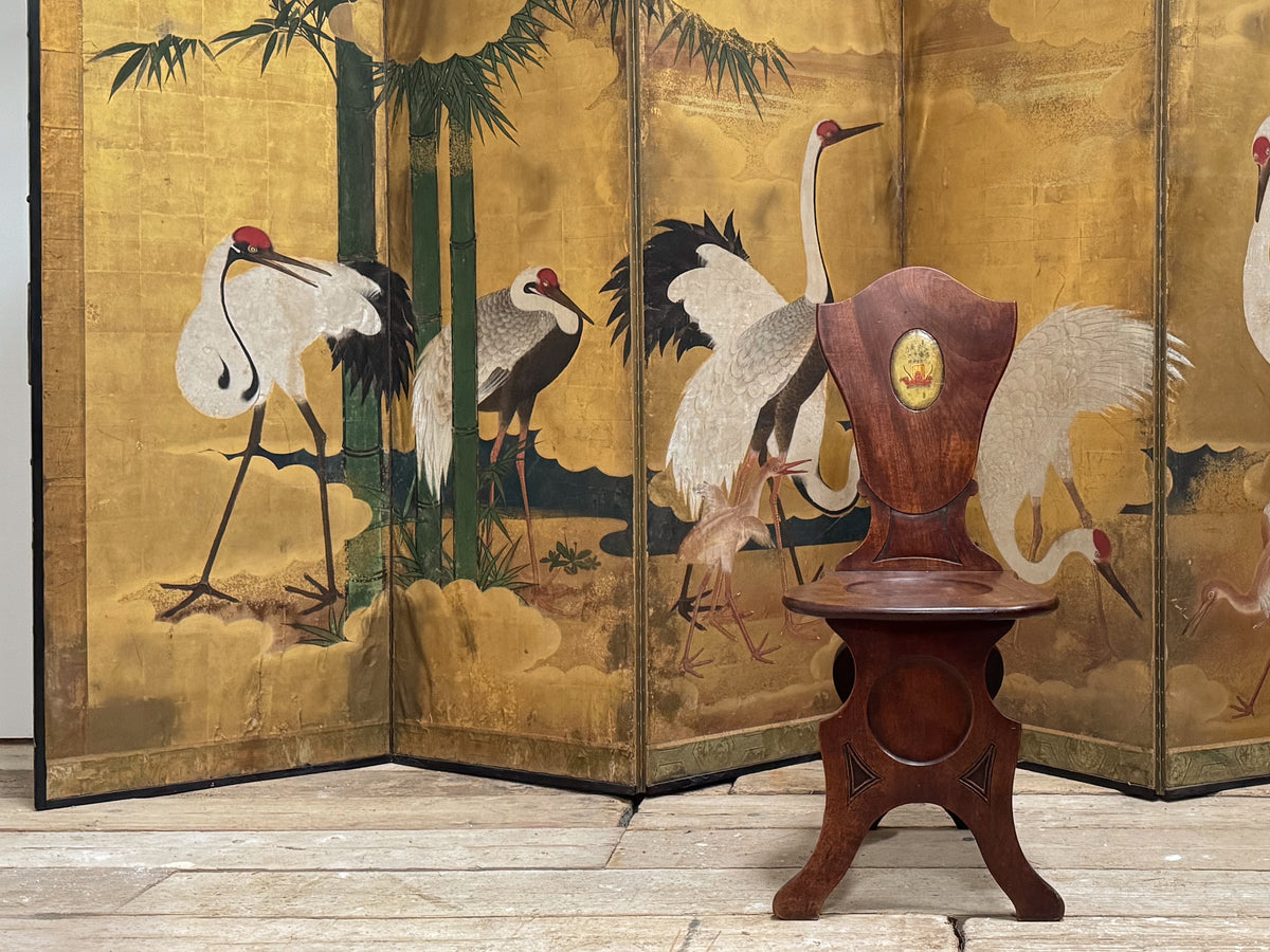 A Late 18th Century Japanese Six Panel Byobu