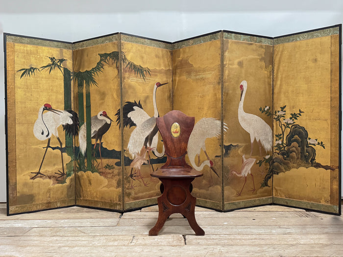 A Late 18th Century Japanese Six Panel Byobu