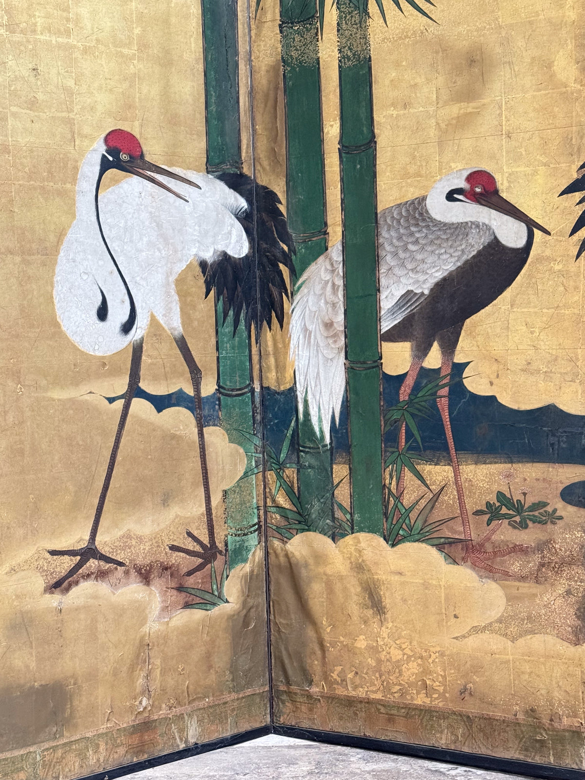 A Late 18th Century Japanese Six Panel Byobu