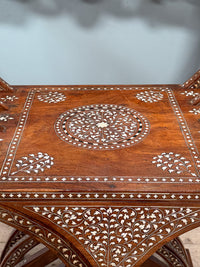 A Pair of 19th Century Savonarola Inlaid Chairs