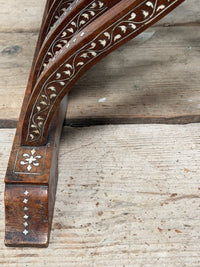 A Pair of 19th Century Savonarola Inlaid Chairs
