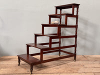 A Set of 19th Century Mahogany Library Steps
