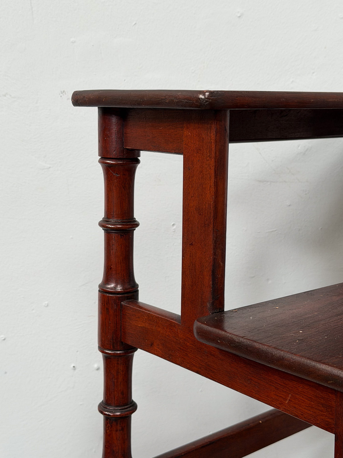 A Set of 19th Century Mahogany Library Steps