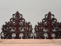 A Pair of Late 19th Century Oak Bed Heads