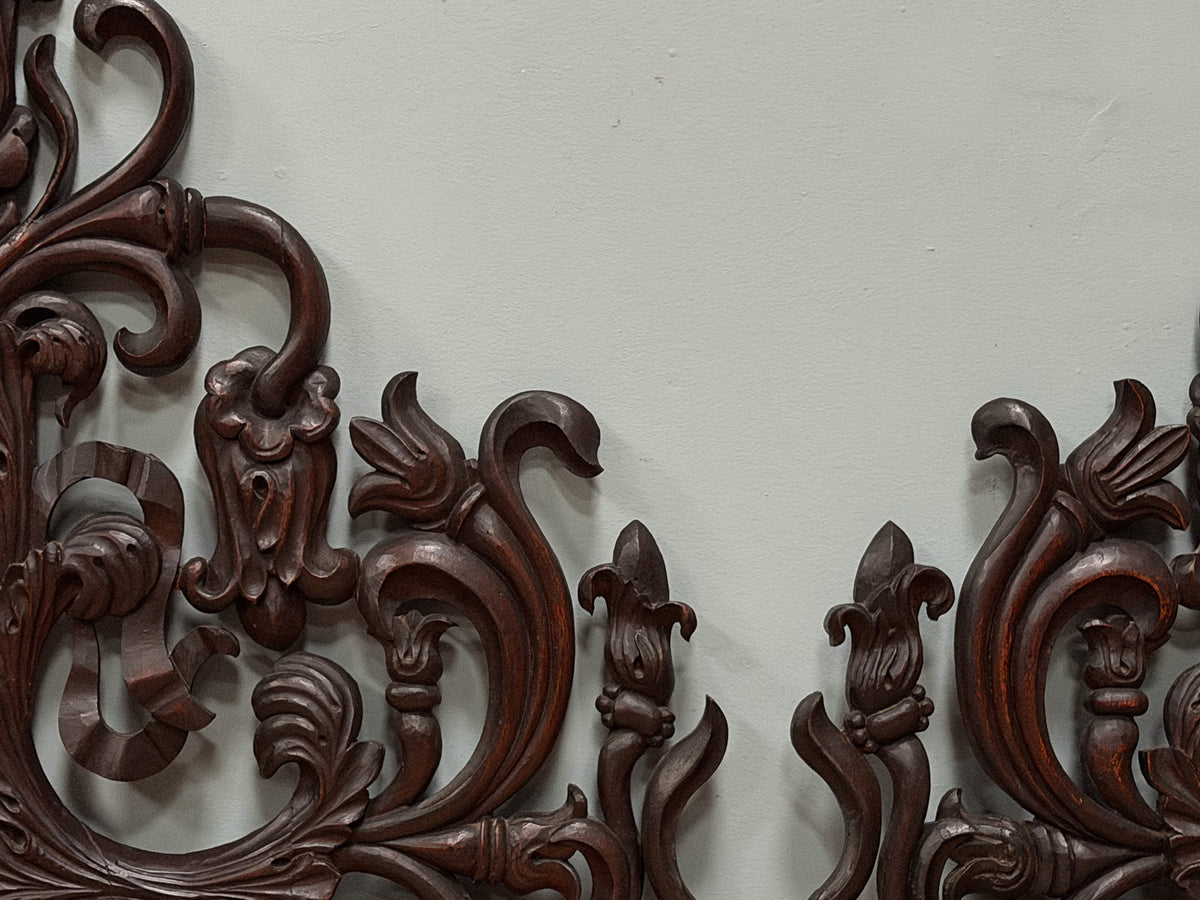 A Pair of Late 19th Century Oak Bed Heads