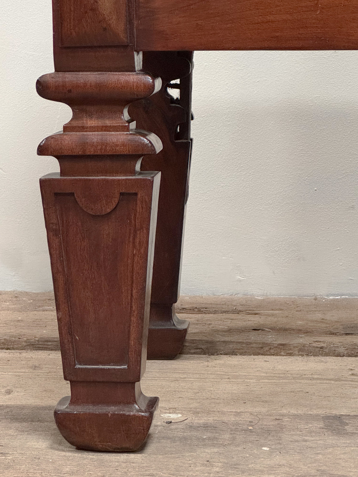 A Regency Mahogany Hall Bench in the manner of Richard Bridgens (1785-1846)