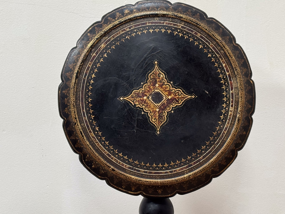 A Mid 19th Papier Mâché Pedestal Table