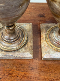 A Pair of Early 20th Century Italian Alabaster Urns