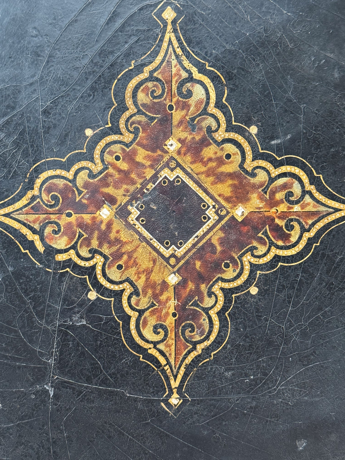 A Mid 19th Papier Mâché Pedestal Table