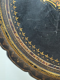 A Mid 19th Papier Mâché Pedestal Table