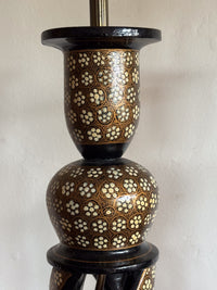 A Pair of Mid 20th Century Kashmiri Twist Lamps