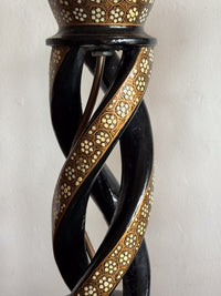 A Pair of Mid 20th Century Kashmiri Twist Lamps