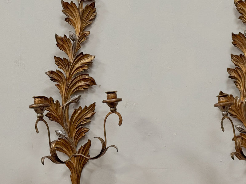 A Pair of 19th Century Giltwood Wall Sconces