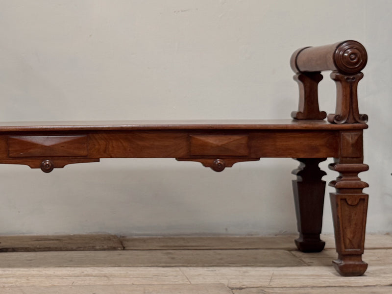 A Regency Mahogany Hall Bench in the manner of Richard Bridgens (1785-1846)