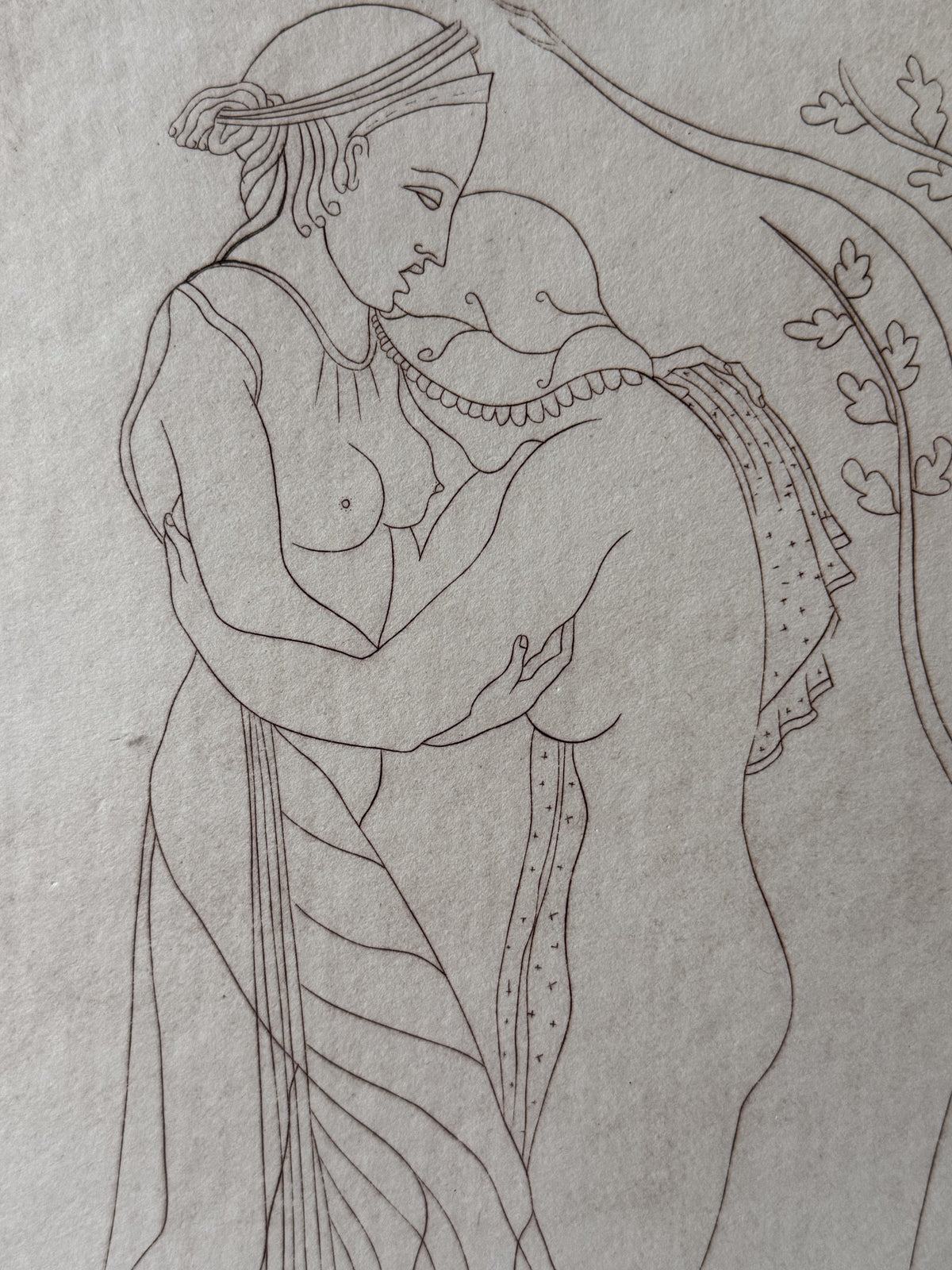 Lettice Sandford (1902-1993) 'Two Girls Embracing' 1937