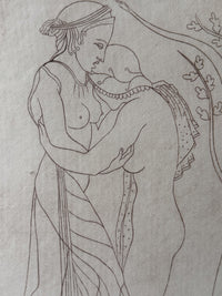 Lettice Sandford (1902-1993) 'Two Girls Embracing' 1937