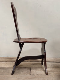 A Pair of George III Mahogany Sgabello Hall Chairs