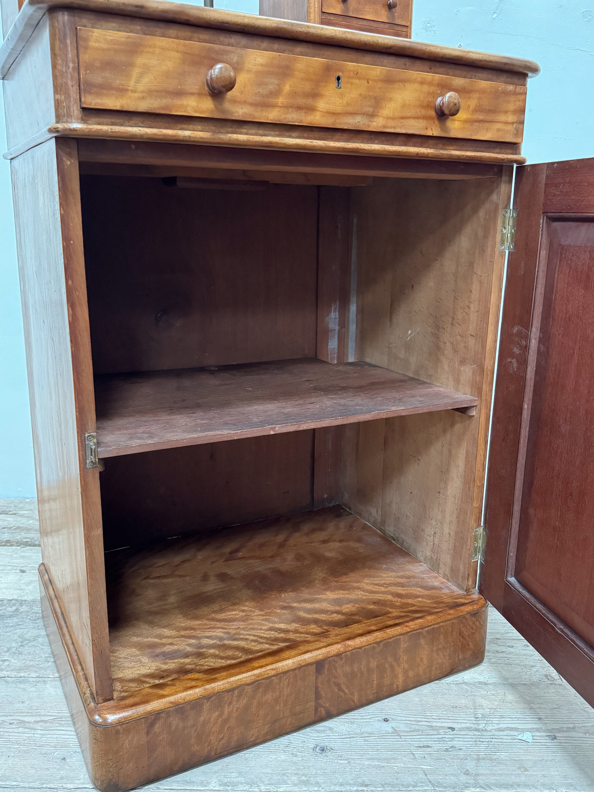 A Late 19th Century Satin Birch Dressing Cabinet by Heals & Sons