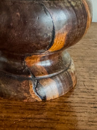 A 19th Century Lignum Vitae Acorn String Holder