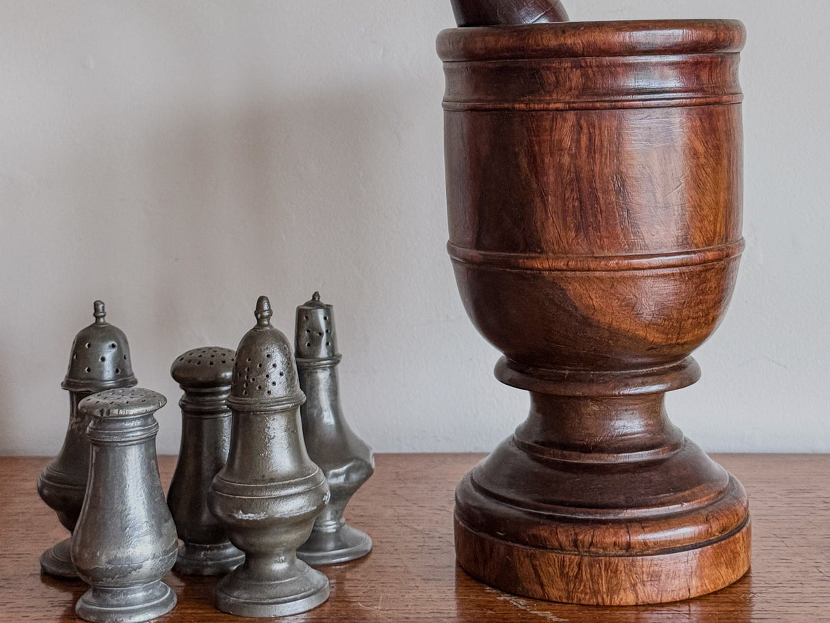A 19th Century Oak Mortar & Pestle