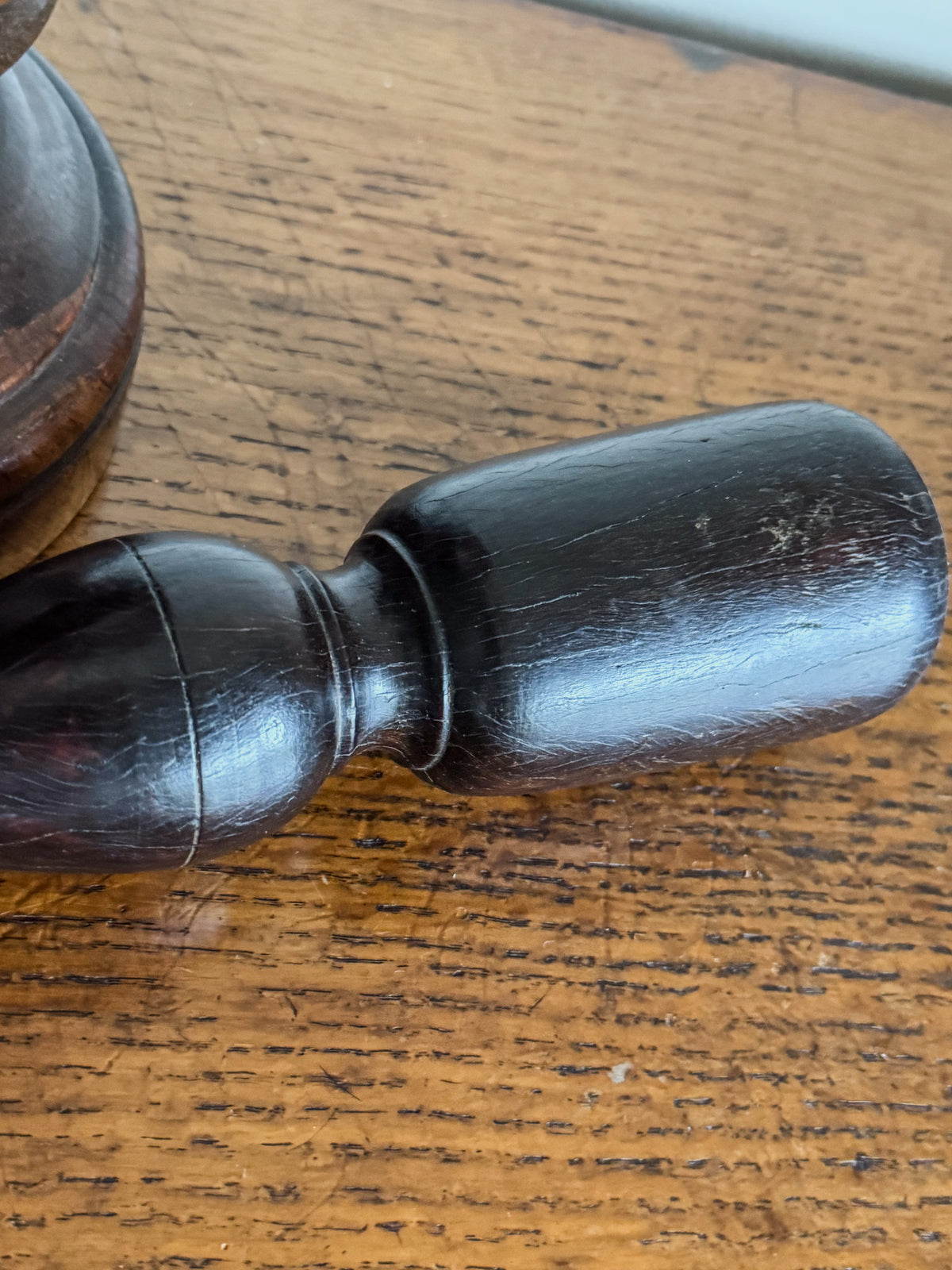 A 19th Century Oak Mortar & Pestle