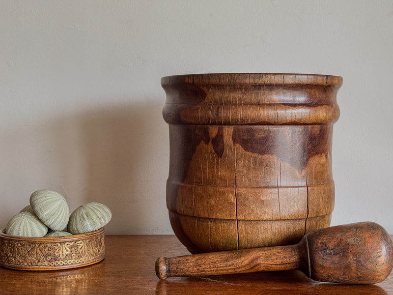 A 19th Century Elm Mortar & Pestle