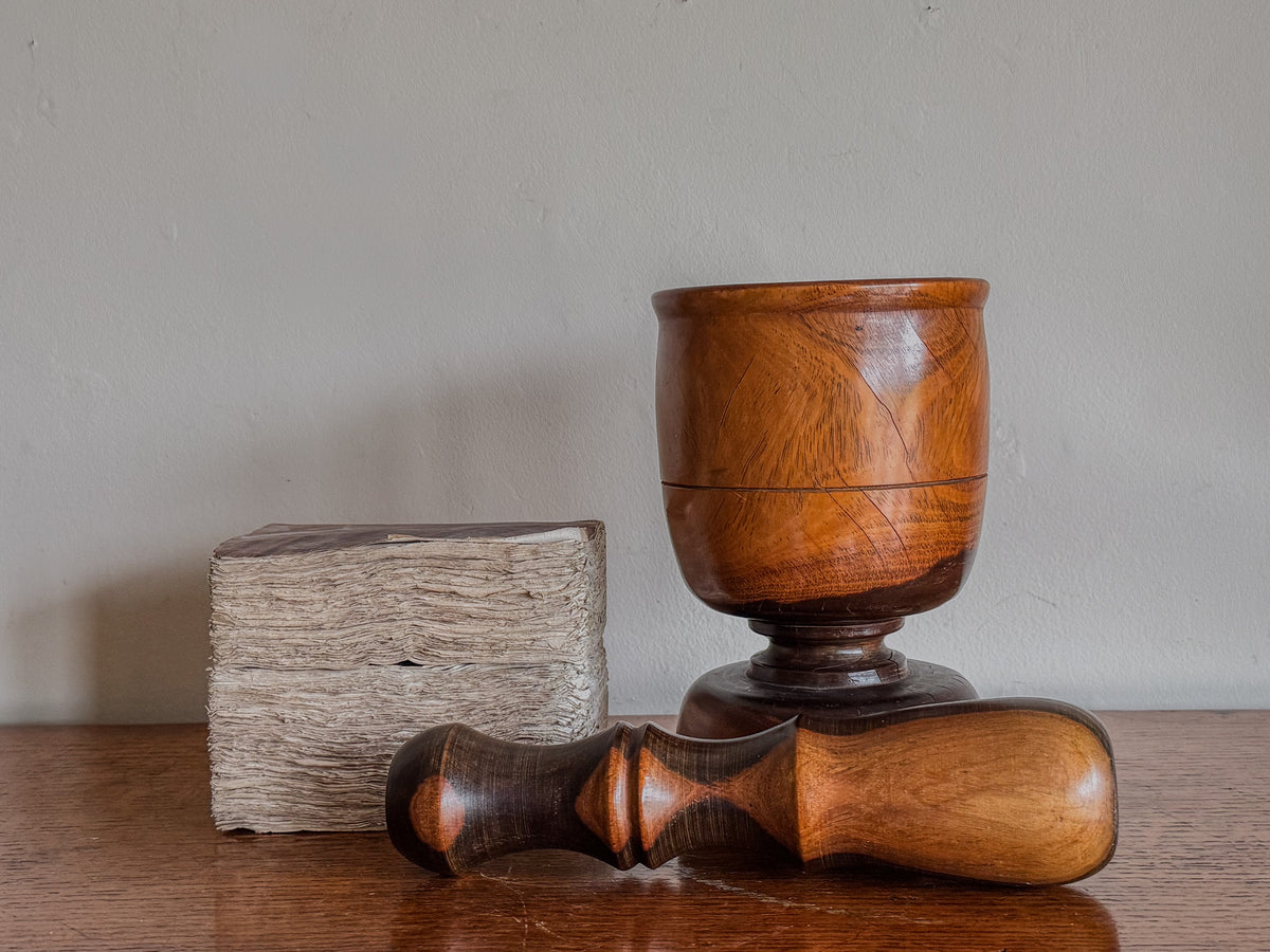 A 19th Century Lignum Vitae Mortar & Pestle