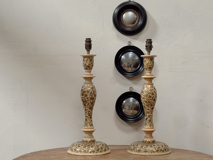 A Pair of Handpainted Kashmiri Lamps